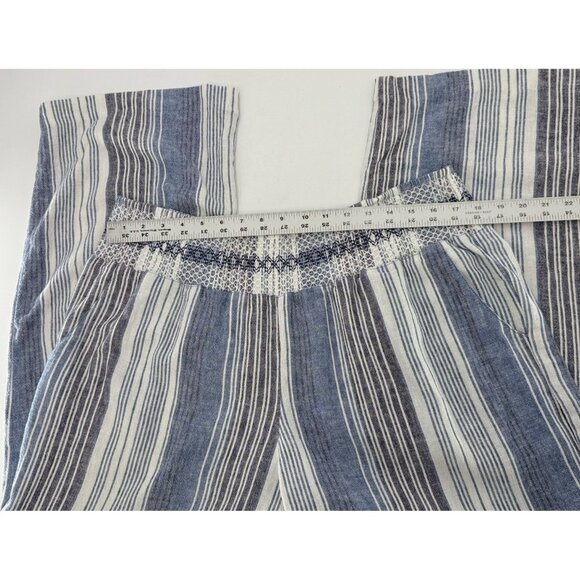 Maurices Plus Size Linen Blend Wide Leg Pull On Cropped Pants‎ Sz 2 Coastal Boho - Picture 11 of 11